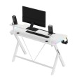 Hero 1.9 RGB White žaidimų stalas 120 cm Hero 1.9 RGB White žaidimų stalas 120 cm