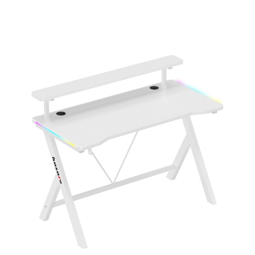 Hero 1.9 RGB White žaidimų stalas 120 cm Hero 1.9 RGB White žaidimų stalas 120 cm