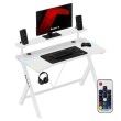 Hero 1.9 RGB White žaidimų stalas 120 cm Hero 1.9 RGB White žaidimų stalas 120 cm