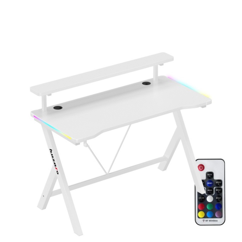 Hero 1.9 RGB White žaidimų stalas 120 cm Hero 1.9 RGB White žaidimų stalas 120 cm