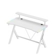 Hero 1.9 RGB White žaidimų stalas 120 cm Hero 1.9 RGB White žaidimų stalas 120 cm