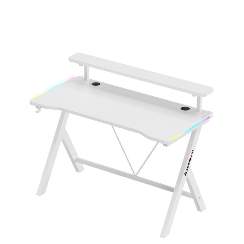Hero 1.9 RGB White žaidimų stalas 120 cm Hero 1.9 RGB White žaidimų stalas 120 cm