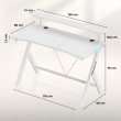 Hero 1.9 RGB White žaidimų stalas 120 cm Hero 1.9 RGB White žaidimų stalas 120 cm