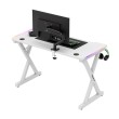 Hero 2.3 RGB White žaidimų stalas 120 cm Hero 2.3 RGB White žaidimų stalas 120 cm
