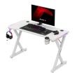 Hero 2.3 RGB White žaidimų stalas 120 cm Hero 2.3 RGB White žaidimų stalas 120 cm
