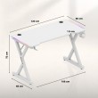 Hero 2.3 RGB White žaidimų stalas 120 cm Hero 2.3 RGB White žaidimų stalas 120 cm