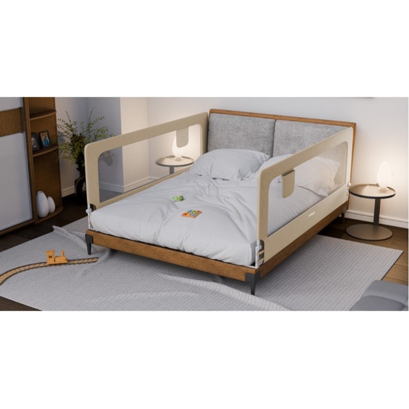 Apsauginis lovos turėklas 30 smėlio spalvos 200 cm