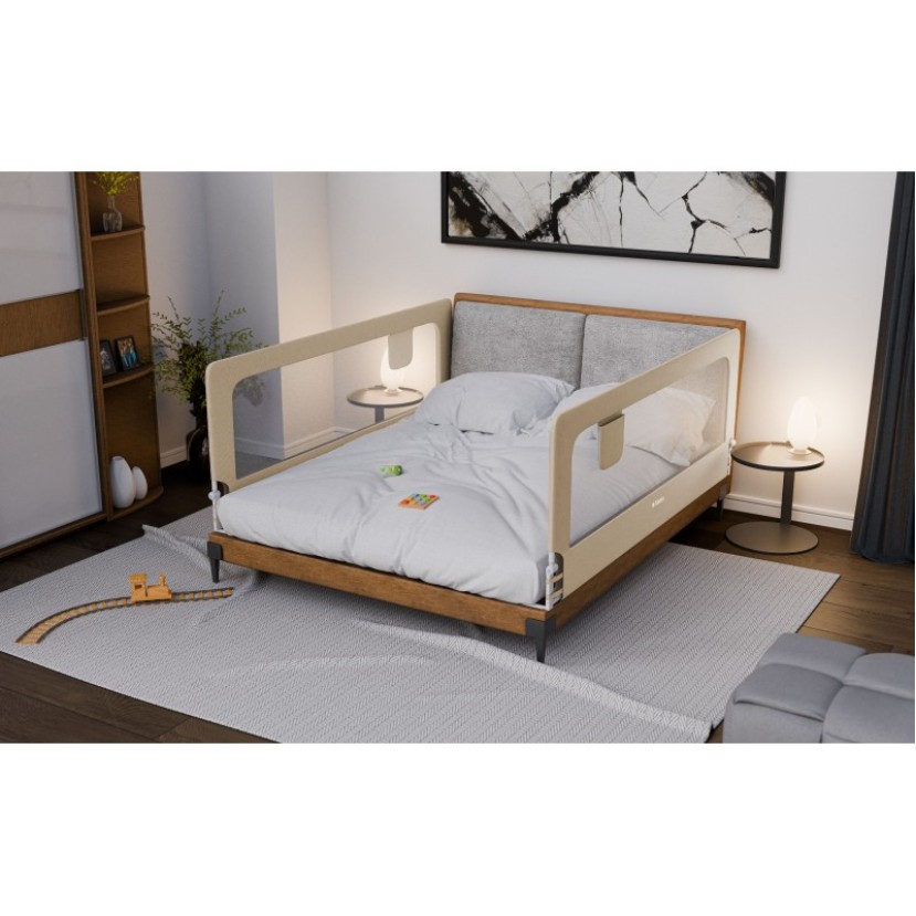 Apsauginis lovos turėklas 30 smėlio spalvos 200 cm