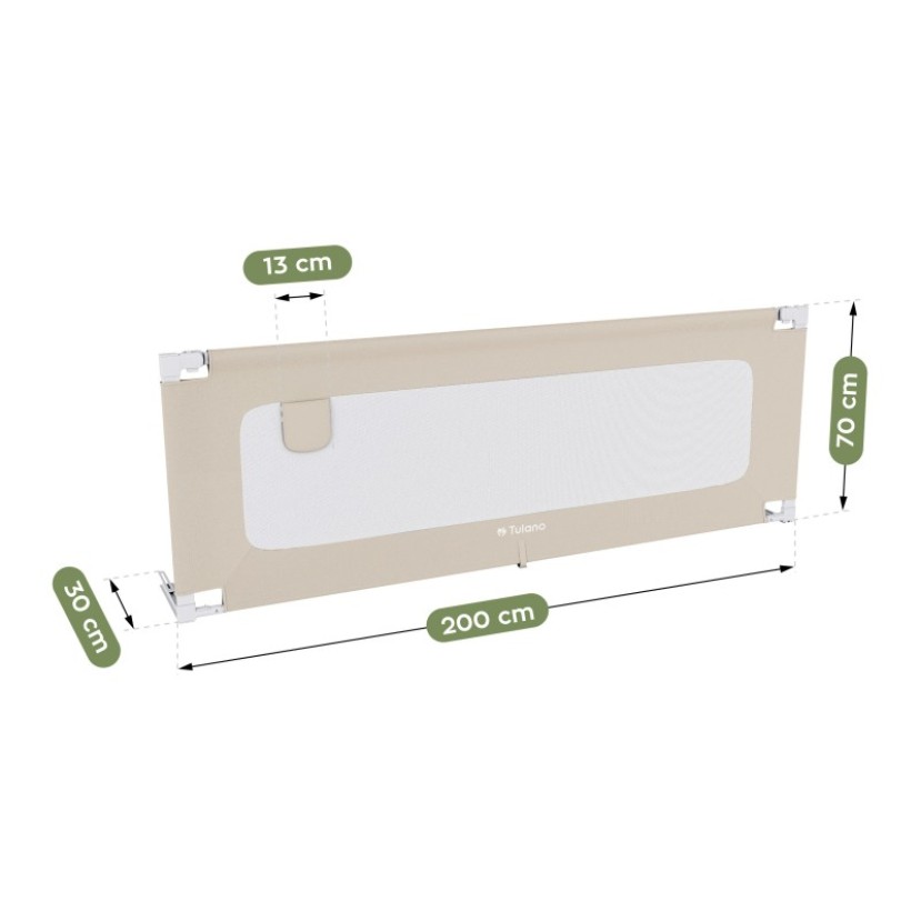 Apsauginis turėklas lovai TULANO COVER 40 Beige 200 cm Apsauginis turėklas lovai TULANO COVER 40 Beige 200 cm