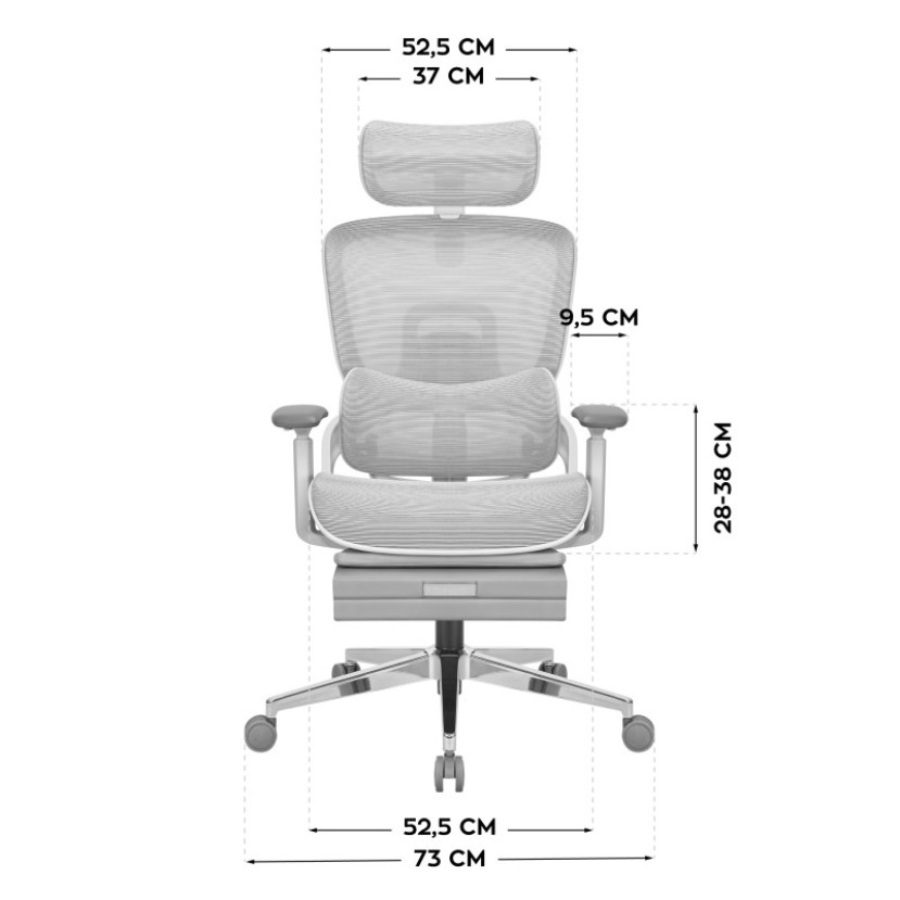 Ergonominė kėdė Expert 9.3 Grey Ergonominė kėdė Expert 9.3 Grey