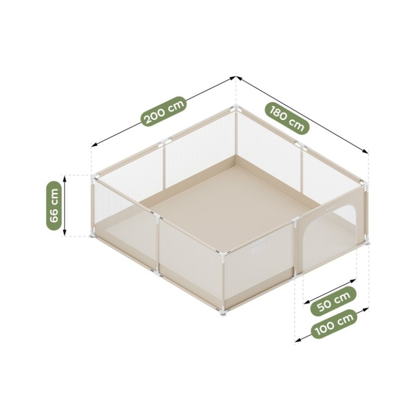 Vaikiška žaidimų aikštelė Cozy 28 Beige - 200 cm Vaikiška žaidimų aikštelė Cozy 28 Beige - 200 cm