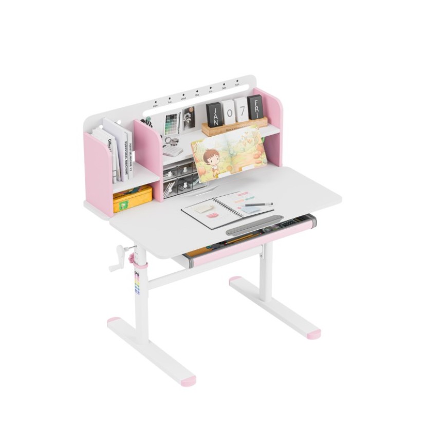 Ergonomiškas vaikiškas rašomasis stalas Study 5.0 Pink 90 cm Ergonomiškas vaikiškas rašomasis stalas Study 5.0 Pink 90 cm