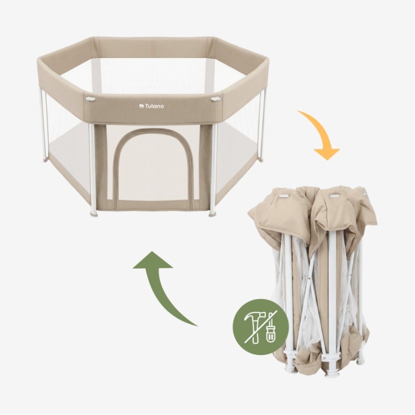 Sulankstoma kūdikių žaidimų aikštelė Cozy 30, Beige Sulankstoma kūdikių žaidimų aikštelė Cozy 30, Beige