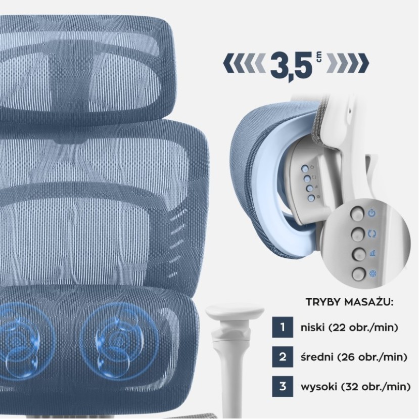 Masažinė biuro kėdė Visioner 8.3 Grey