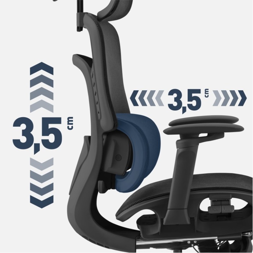 Biuro kėdė su masažu Visioner 8.3 Black Biuro kėdė su masažu Visioner 8.3 Black