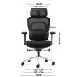 Biuro kėdė su masažu Visioner 6.1 Black Biuro kėdė su masažu Visioner 6.1 Black