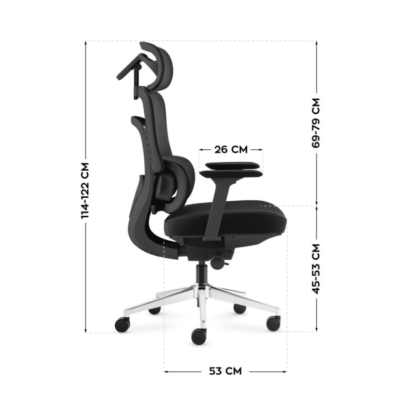 Biuro kėdė su masažu Visioner 6.1 Black Biuro kėdė su masažu Visioner 6.1 Black