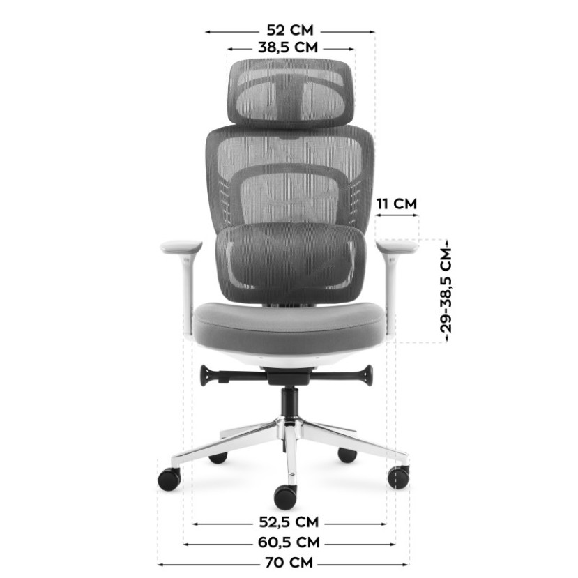 Biuro kėdė su masažu Visioner 6.1 Grey Biuro kėdė su masažu Visioner 6.1 Grey