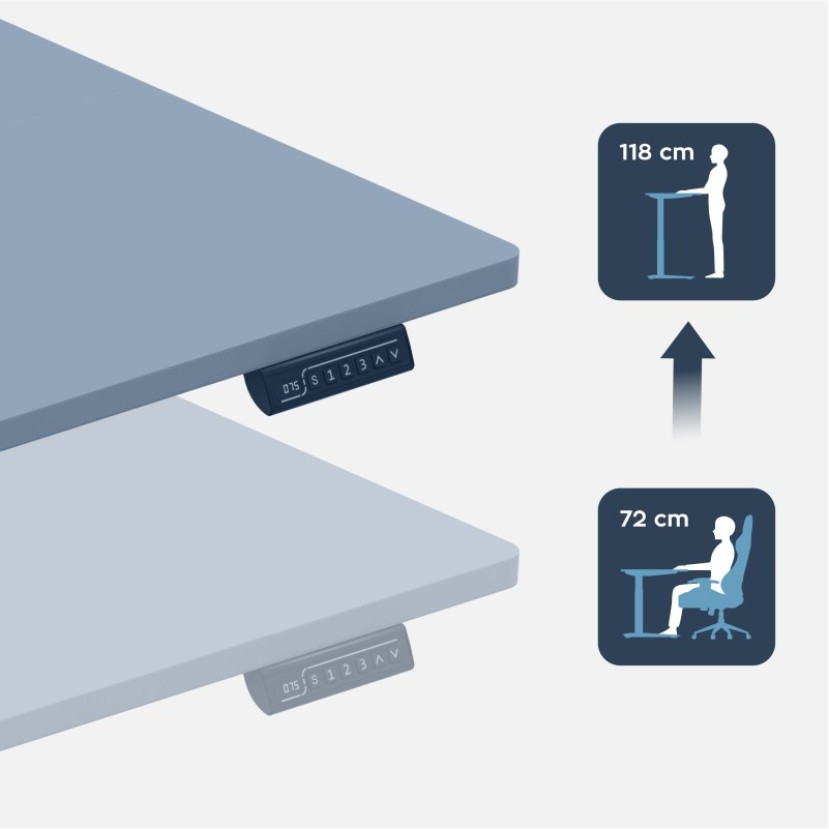 Elektrinis stalas Leader 7.6 White 160 cm Elektrinis stalas Leader 7.6 White 160 cm