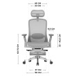 Ergonominė biuro kėdė Leadpro 8.7 Grey Ergonominė biuro kėdė Leadpro 8.7 Grey