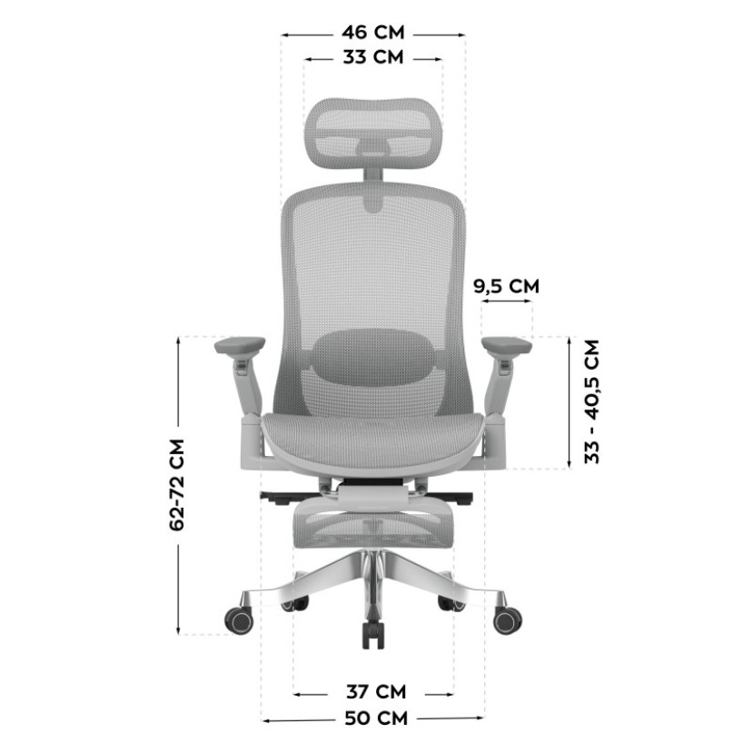 Ergonominė biuro kėdė Leadpro 8.7 Grey Ergonominė biuro kėdė Leadpro 8.7 Grey
