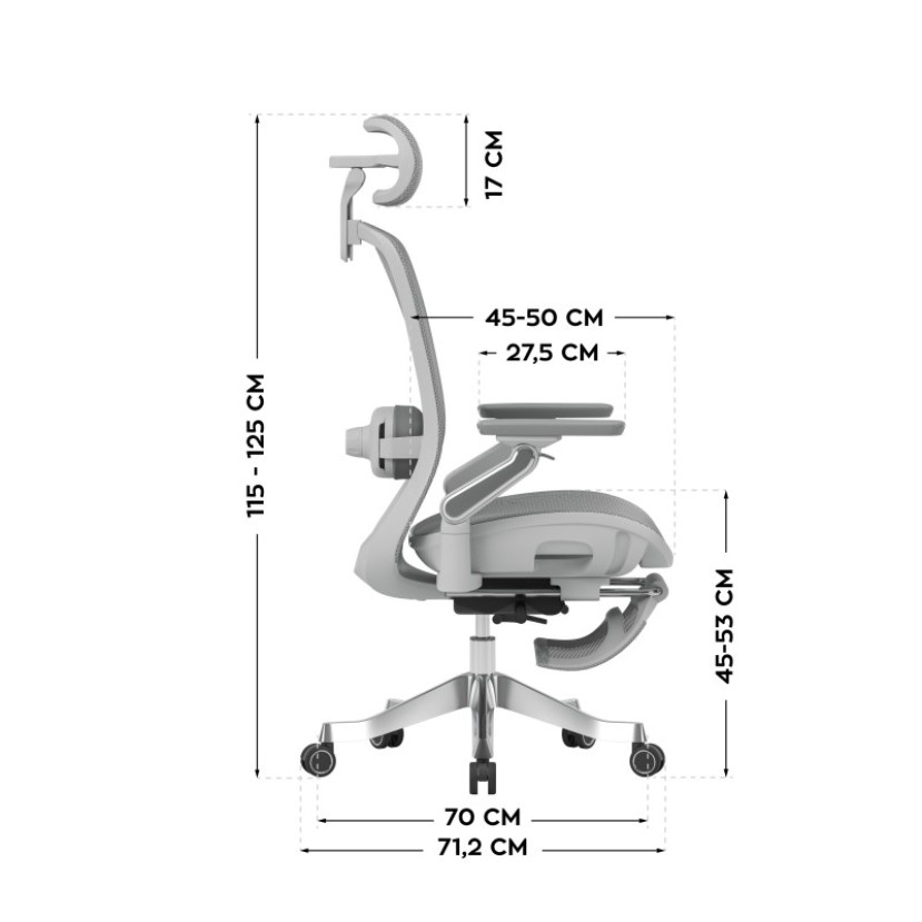 Ergonominė biuro kėdė Leadpro 8.7 Grey Ergonominė biuro kėdė Leadpro 8.7 Grey