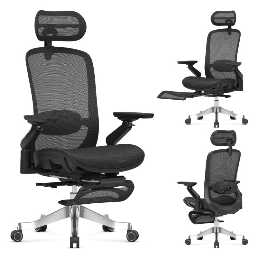 Ergonominė kėdė su masažo funkcija Leadpro 8.7 Black