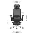 Ergonominė kėdė su masažo funkcija Leadpro 8.7 Black