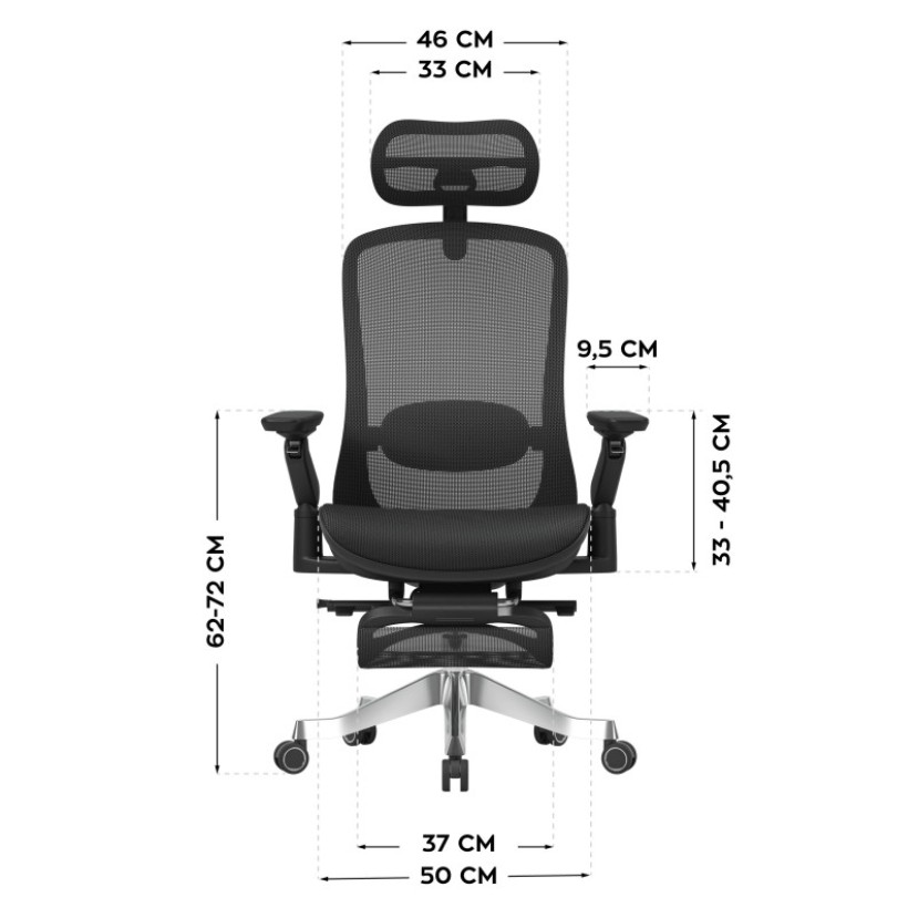 Ergonominė kėdė su masažo funkcija Leadpro 8.7 Black