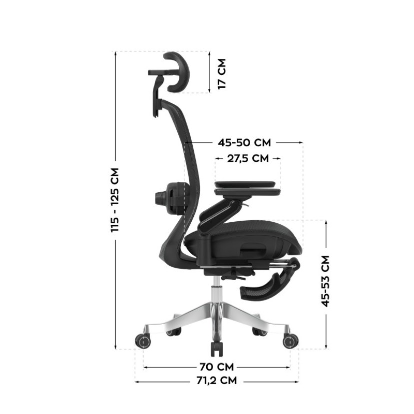 Ergonominė kėdė su masažo funkcija Leadpro 8.7 Black