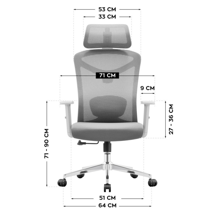 Ergonominė biuro kėdė Manager 2.6 Grey Ergonominė biuro kėdė Manager 2.6 Grey
