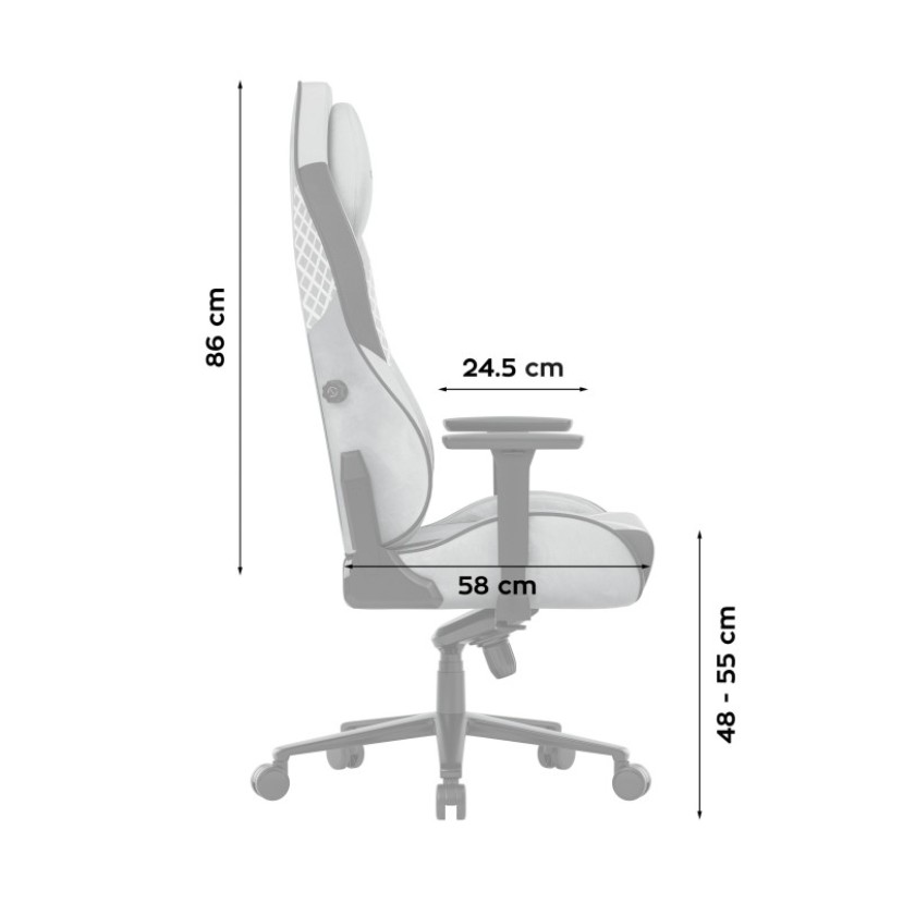Žaidimų kėdė Force 8.3 Grey