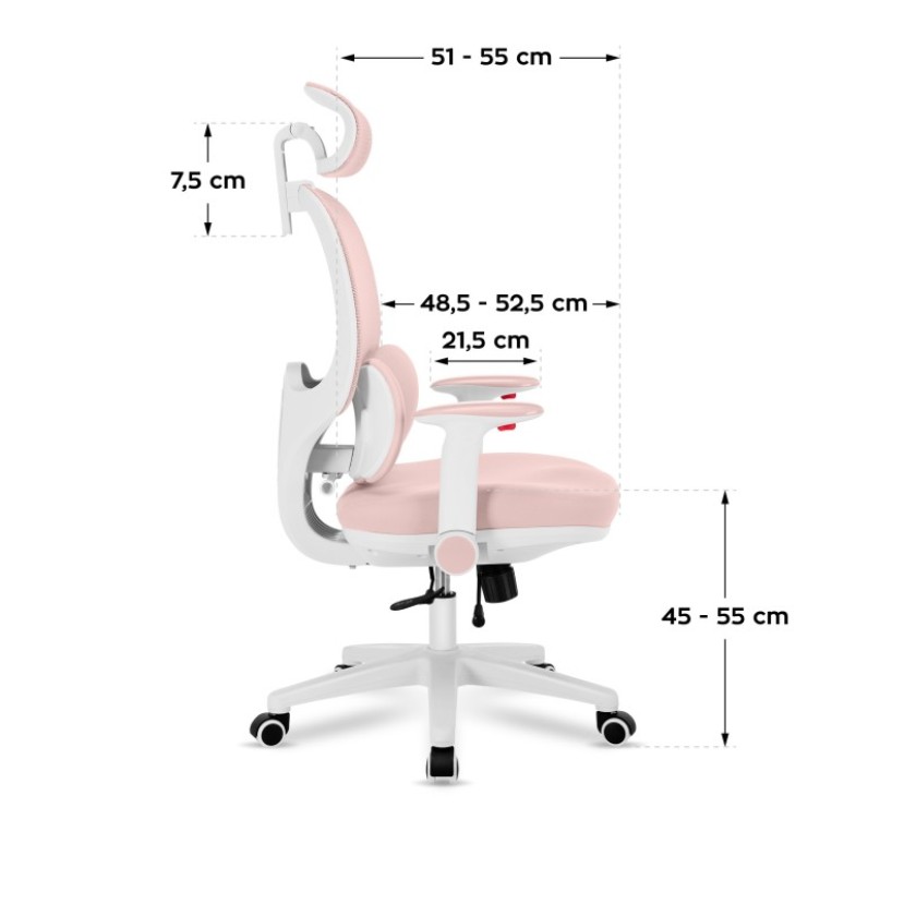Vaikiška ergonominė kėdė Junior 6.3 Pink Vaikiška ergonominė kėdė Junior 6.3 Pink