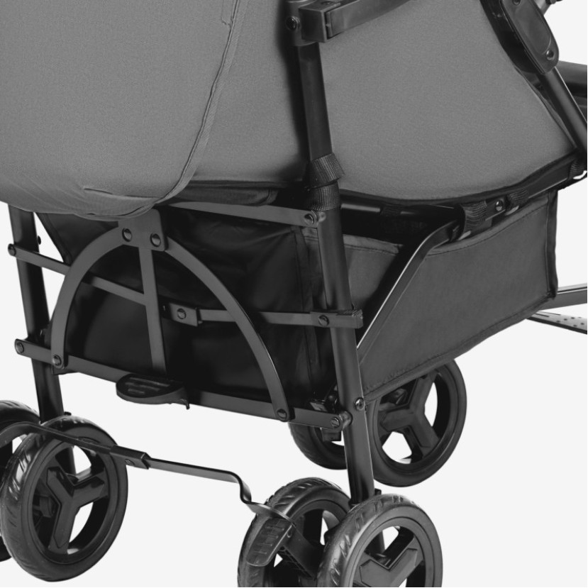 Vaikiškas vežimėlis Davos 35 Grey-Black Vaikiškas vežimėlis Davos 35 Grey-Black