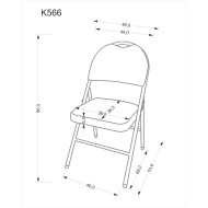 Sulankstoma kėdė K566 juoda Sulankstoma kėdė K566 juoda