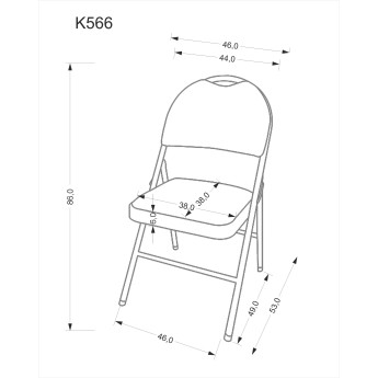 Sulankstoma kėdė K566 juoda Sulankstoma kėdė K566 juoda