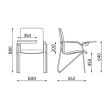 Lankytojo kėdė SAMBA T plast chrome (BOX-2) Lankytojo kėdė SAMBA T plast chrome (BOX-2)