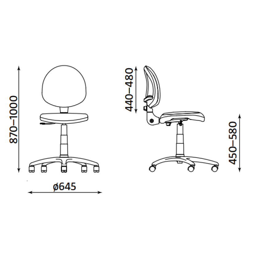Biuro kėdė Smart TS02 RTS Biuro kėdė Smart TS02 RTS