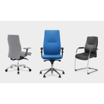 Ergonominė kėdė Orlando HB R16H steel chrome