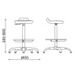 Speciali kėdė Worker + ring base chrome