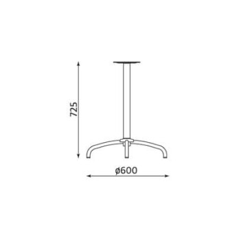 Stalas Cafe topalit F80 cm