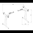 Konferencinis stalas Fold 138x80 cm