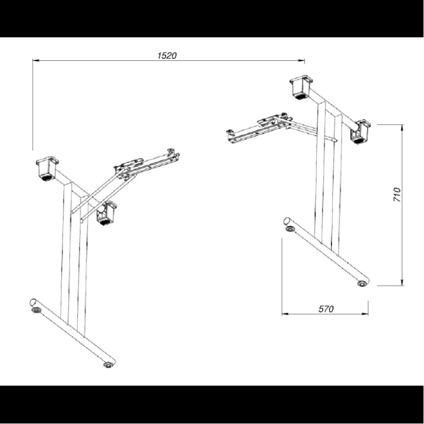 Konferencinis stalas Fold 138x80 cm