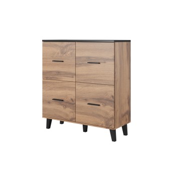 Komoda LOTTA 110 (4D) woatan ąžuolas/juoda Komoda LOTTA 110 (4D) woatan ąžuolas/juoda