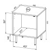 HOLE lovos spintelė baltas kilimėlis/baltas kilimėlis HOLE lovos spintelė baltas kilimėlis/baltas kilimėlis