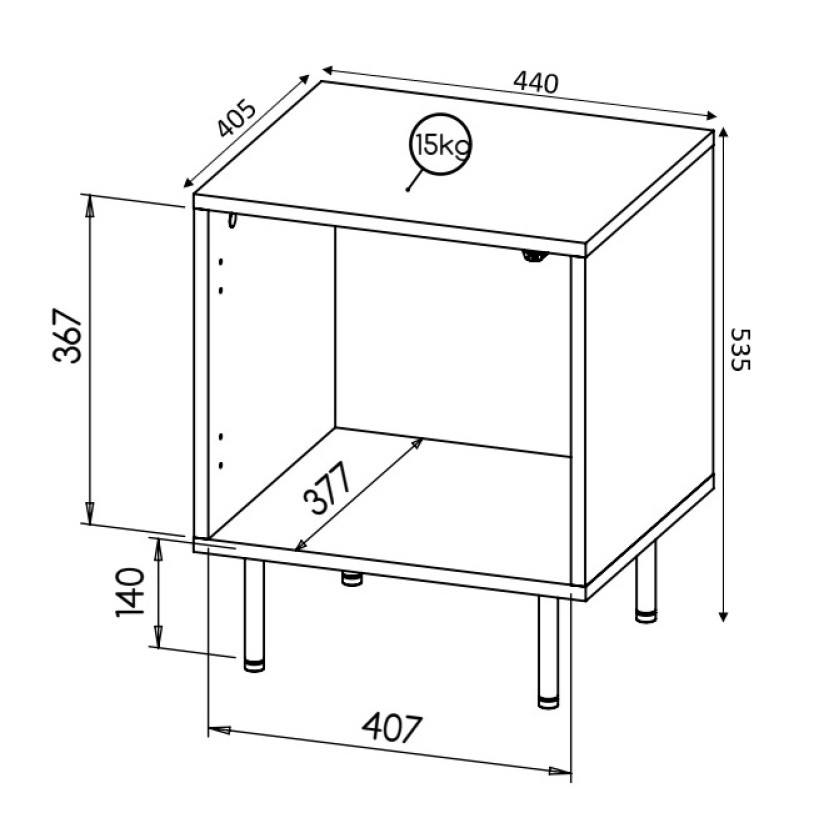 HOLE lovos spintelė baltas kilimėlis/baltas kilimėlis HOLE lovos spintelė baltas kilimėlis/baltas kilimėlis