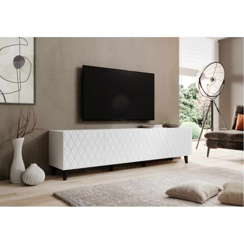 TV stovas ASTI matinis baltas/ matinis baltas