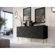 Komoda JUNGLE KMODA 152 matinė juoda/matinė juoda Komoda JUNGLE KMODA 152 matinė juoda/matinė juoda