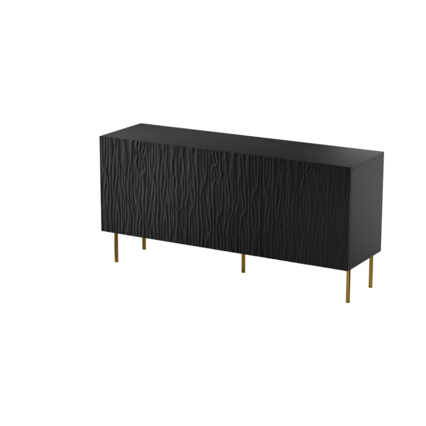 Komoda JUNGLE KMODA 152 matinė juoda/matinė juoda Komoda JUNGLE KMODA 152 matinė juoda/matinė juoda