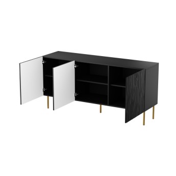 Komoda JUNGLE KMODA 152 matinė juoda/matinė juoda Komoda JUNGLE KMODA 152 matinė juoda/matinė juoda